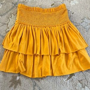 Saturday Sunday for Anthropologie smocked waist skirt Sz M